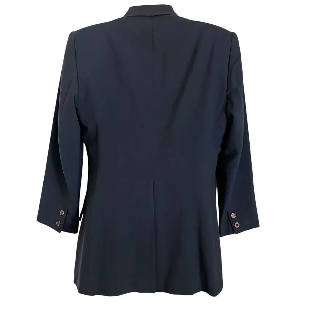 RARE Stephen Sprouse Archival Navy Blue Double-Breasted Vintage Blazer Jacket